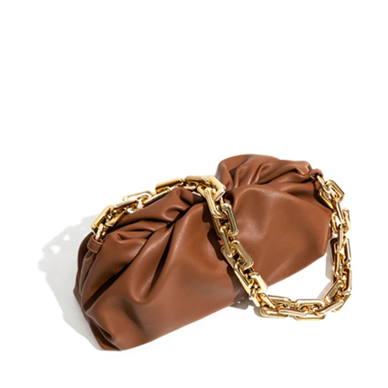 New Fashion Brand Designer Thick Gold Chain Design Cloud Hand Bag Luxurious Quality A+ Underarm Shoulder Bag Pleated Day Clutch
New Fashion Brand Designer Thick Gold Chain Design Cloud Hand Bag Luxurious Quality A+ Underarm Shoulder Bag Pleated Day Clutch