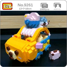 LOZ 9261 Animal World Bear Car Candy Cake City Food Selling Vehicle Model 3D Mini Blocks Bricks Building Toy for Children no Box