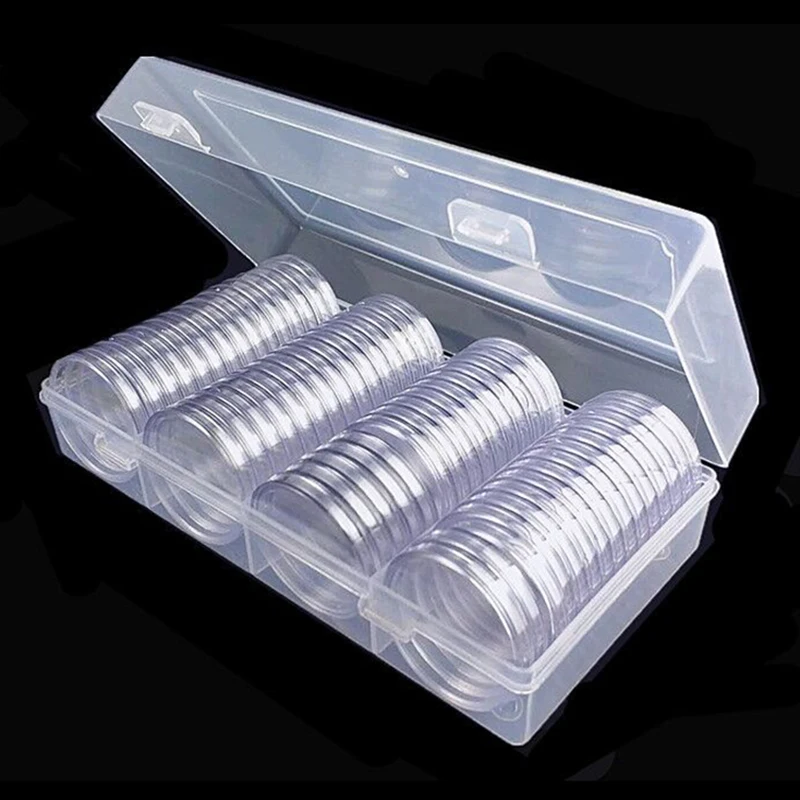 40mm Clear Round Plastic Coin Capsule Container Empty Storage Box Holder Case edge trimmed neatly For Coin Collection Box
40mm Clear Round Plastic Coin Capsule Container Empty Storage Box Holder Case edge trimmed neatly For Coin Collection Box