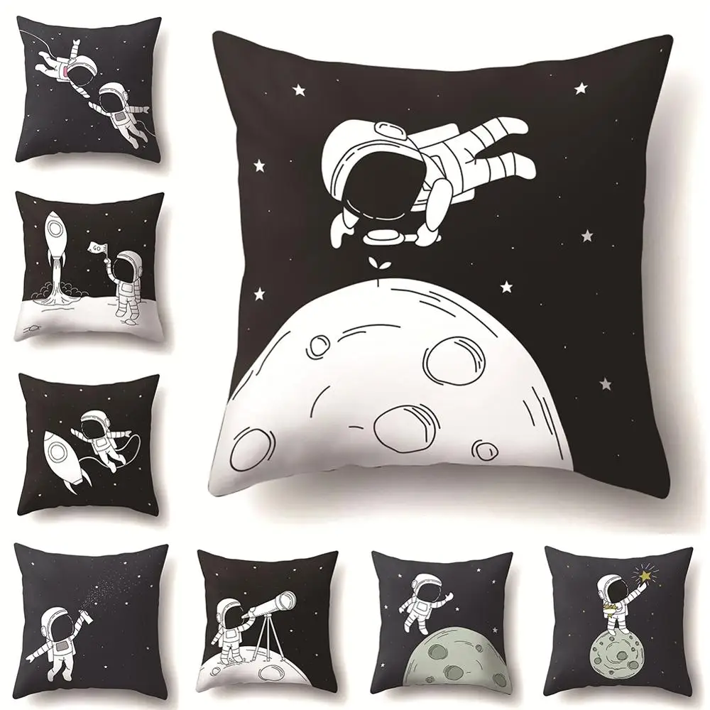 18" Cartoon Astronaut Pattern Pillow Case Polyester Pillowcase for Sofa Living Room Seat Home Decorative Cushion Cover
18" Cartoon Astronaut Pattern Pillow Case Polyester Pillowcase for Sofa Living Room Seat Home Decorative Cushion Cover