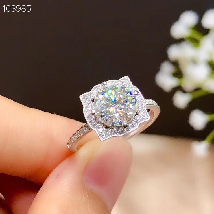 

Обручальное кольцо с муассанитом ювелирные изделия CoLife D цвета 0.5ct 1ct 2ct 3ct, серебряное ювелирное изделие с муассанитом 925 пробы для свадьбы