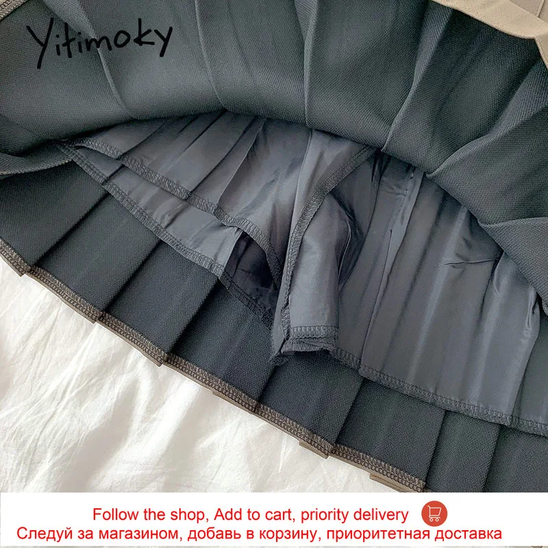 Yitimoky Mini Skirts Womens Loose Casual High Waist A-Line Skirt Spring 2021 Korean Fashion Black Plus Size New Pleated Skirt
Yitimoky Mini Skirts Womens Loose Casual High Waist A-Line Skirt Spring 2021 Korean Fashion Black Plus Size New Pleated Skirt