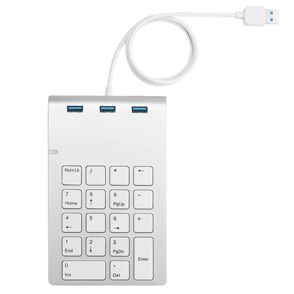 USB Numeric Keypad 18 Keys with three USB3.0 Hub Number Accountant Mini Keyboard Wired Number Pad for Laptop Desktop PC
USB Numeric Keypad 18 Keys with three USB3.0 Hub Number Accountant Mini Keyboard Wired Number Pad for Laptop Desktop PC
