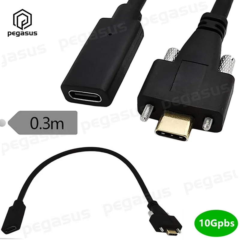 60HZ 4K Gold-Plated 5A USB 3.1 Type-C Female to Male Data With Screw Cable 0.3 Meters
60HZ 4K Gold-Plated 5A USB 3.1 Type-C Female to Male Data With Screw Cable 0.3 Meters