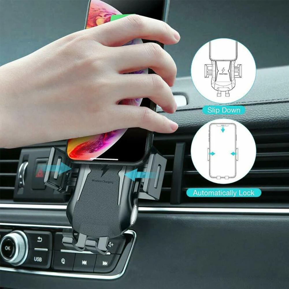 Universal Portable Qi Wireless Charging Car Charger Automatic Clamping Air Vent Mount Phone Holder
Universal Portable Qi Wireless Charging Car Charger Automatic Clamping Air Vent Mount Phone Holder