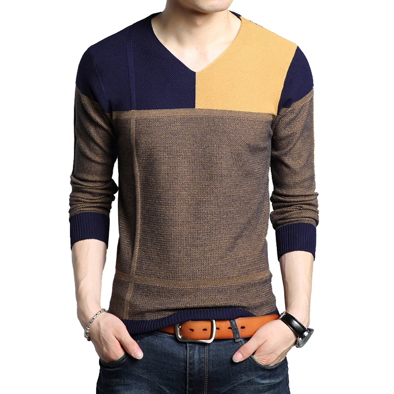 Men Autumn Sweater Long Sleeve Sweater Male Color Match Casual Splicing Design Slim Sweaters Outwear Hot Sale
Men Autumn Sweater Long Sleeve Sweater Male Color Match Casual Splicing Design Slim Sweaters Outwear Hot Sale