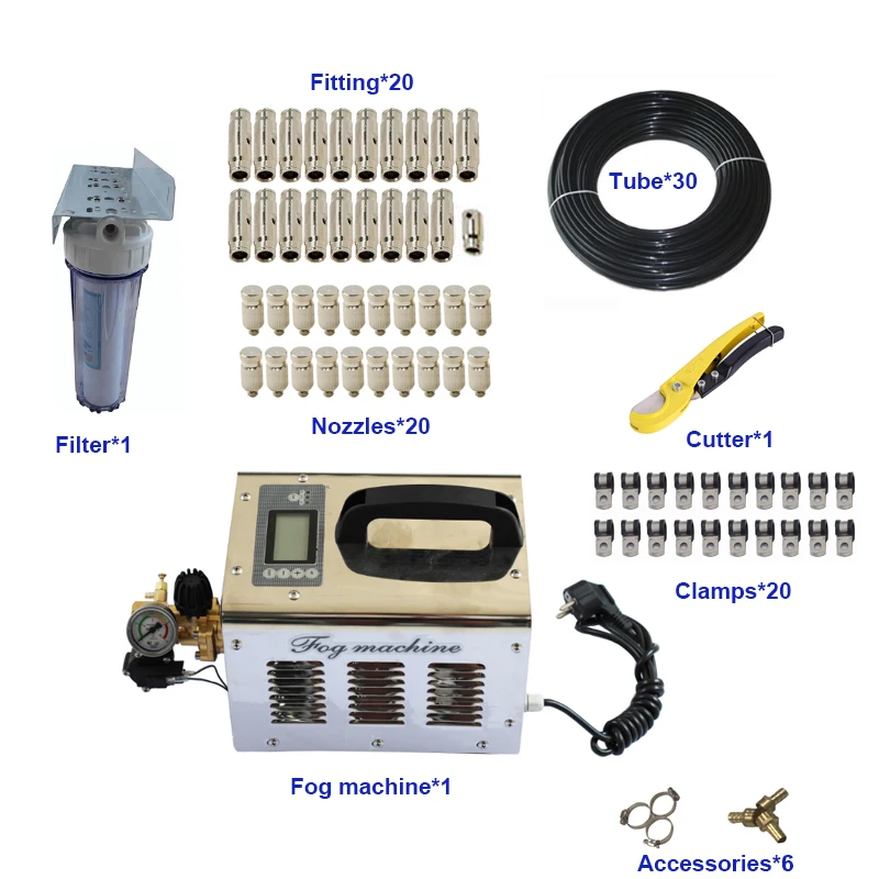 Free Shipping 1L/Min 20 Nozzl High Pressure Mist Fog Machine for Greenhouse Irrigation Humidification Outdoor Cooling System
Free Shipping 1L/Min 20 Nozzl High Pressure Mist Fog Machine for Greenhouse Irrigation Humidification Outdoor Cooling System