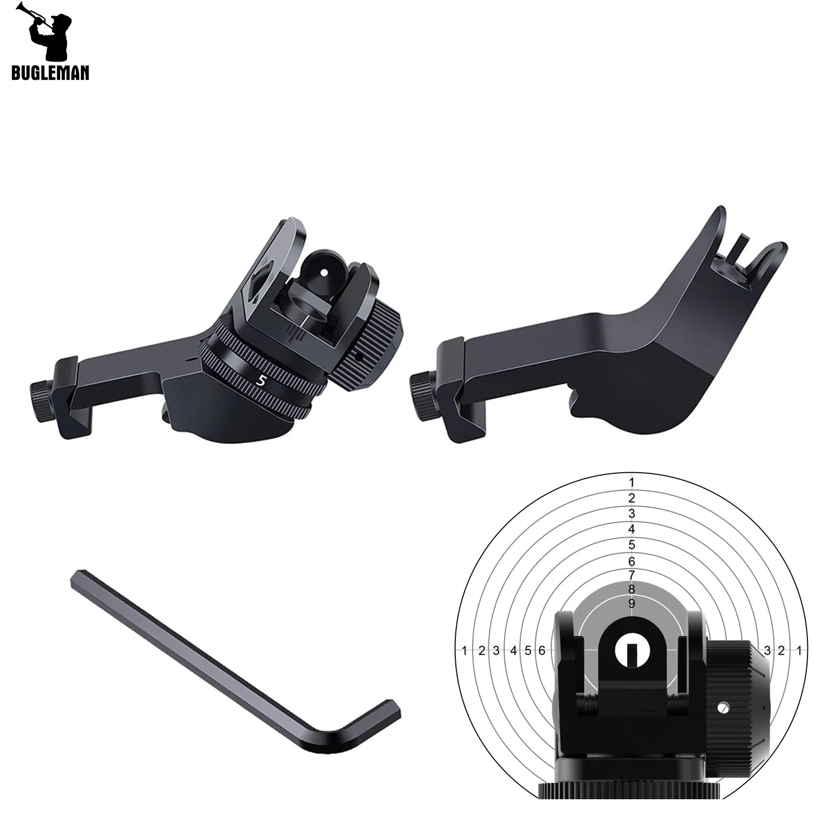 Bugleman Front and Rear 45 Degree Offset Rapid Transition BUIS Backup Iron Sight Set Tactical Hunting Optical Collimator Sight
Bugleman Front and Rear 45 Degree Offset Rapid Transition BUIS Backup Iron Sight Set Tactical Hunting Optical Collimator Sight