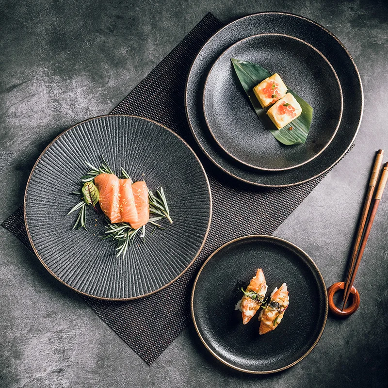 10 Inch Creative Frosted Black Western Plate Simple Fashion Ceramic Plate Restaurant Plate Rice Plate Steak Plate Sushi Plate
10 Inch Creative Frosted Black Western Plate Simple Fashion Ceramic Plate Restaurant Plate Rice Plate Steak Plate Sushi Plate