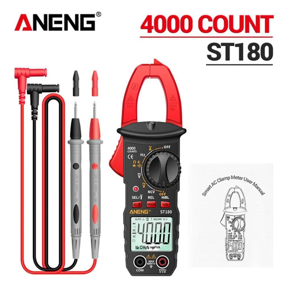 1 Set Counts Digital Clamp Meter Multimeter Clamp ANENG ST180 4000 For Electric Testing Hand Tools Accessories
1 Set Counts Digital Clamp Meter Multimeter Clamp ANENG ST180 4000 For Electric Testing Hand Tools Accessories