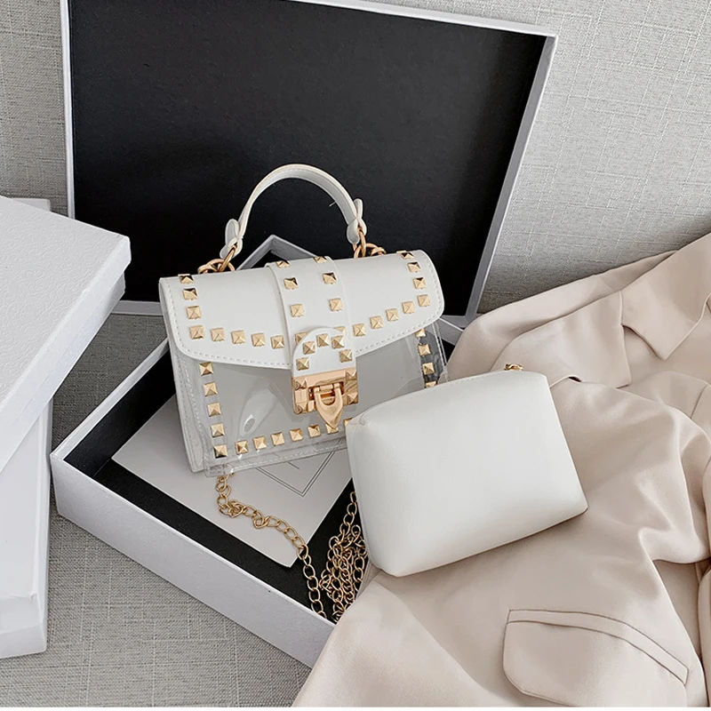 Women's Handbag Fashion Rivet Senior Designer 2021 New Summer One Shoulder Chain Bags Women Messenger Bag Simple Shopping Sac
Women's Handbag Fashion Rivet Senior Designer 2021 New Summer One Shoulder Chain Bags Women Messenger Bag Simple Shopping Sac