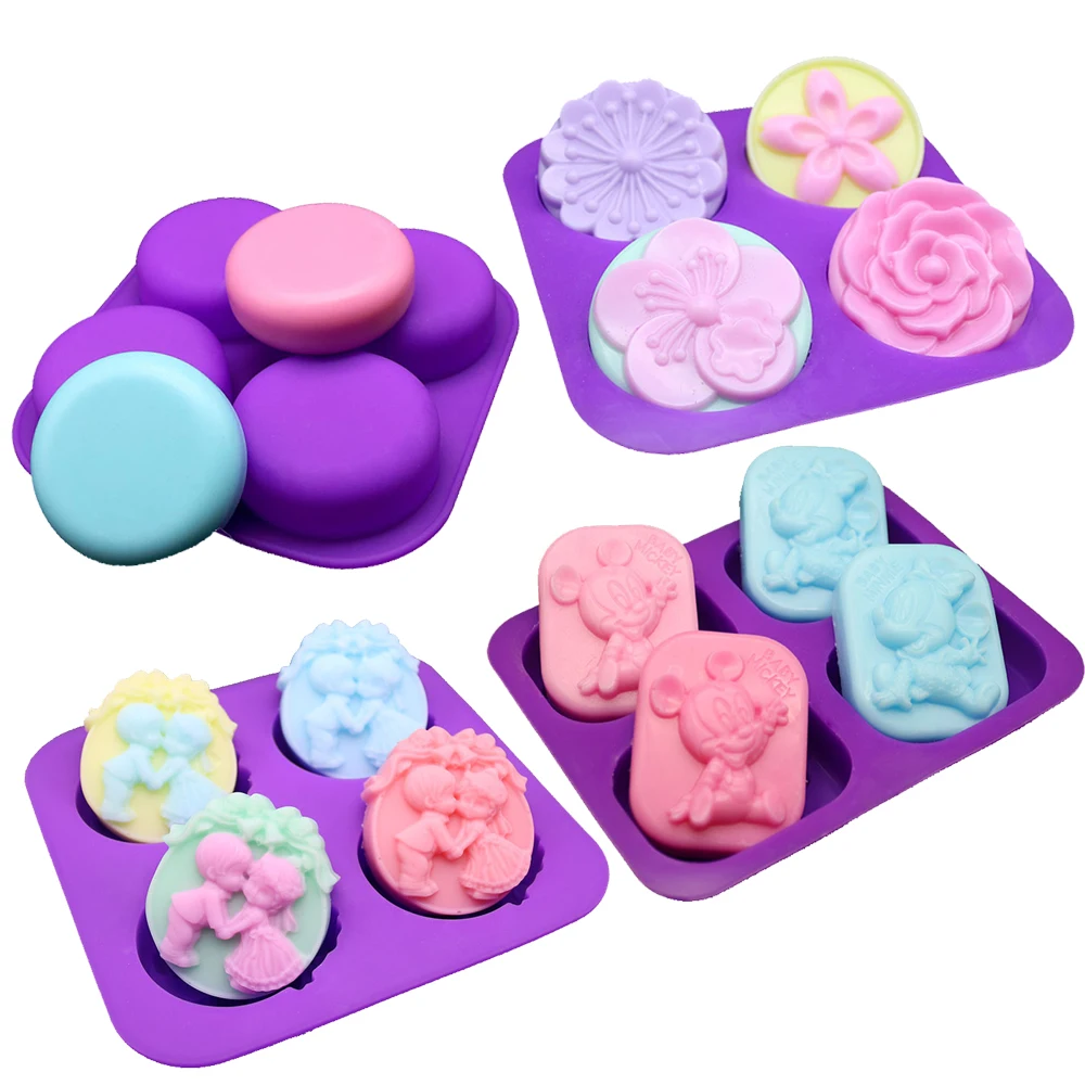 4 Cavity Cartoon Round Flower Silicone Soap Molds Wedding Cake Decorating Tool Handmade Soap Making Aroma Resin Clay Candle Mold
4 Cavity Cartoon Round Flower Silicone Soap Molds Wedding Cake Decorating Tool Handmade Soap Making Aroma Resin Clay Candle Mold
