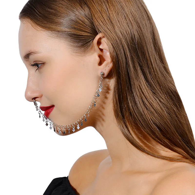 New Style Piercing Nose Ring Punk Personality Nose Studs European And American fashion jewelry Earrings For Women
New Style Piercing Nose Ring Punk Personality Nose Studs European And American fashion jewelry Earrings For Women