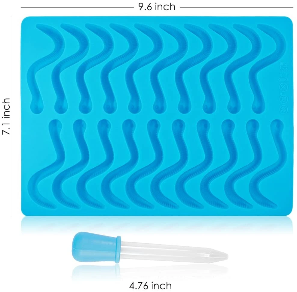 20 /50 Cavity Silicone Gummy Snake Worms Bear Chocolate Mold Sugar Candy Jelly Molds Ice Tube Tray Mold Baking Cake Tools
20 /50 Cavity Silicone Gummy Snake Worms Bear Chocolate Mold Sugar Candy Jelly Molds Ice Tube Tray Mold Baking Cake Tools