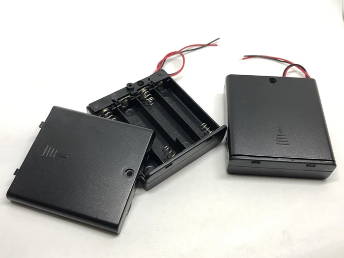 Black Plastic 4 x 1.5V AA Battery Storage Case Box Holder with Wire Lead 4 slots for 4pcs AA Batteries for Soldering Connecting
Black Plastic 4 x 1.5V AA Battery Storage Case Box Holder with Wire Lead 4 slots for 4pcs AA Batteries for Soldering Connecting