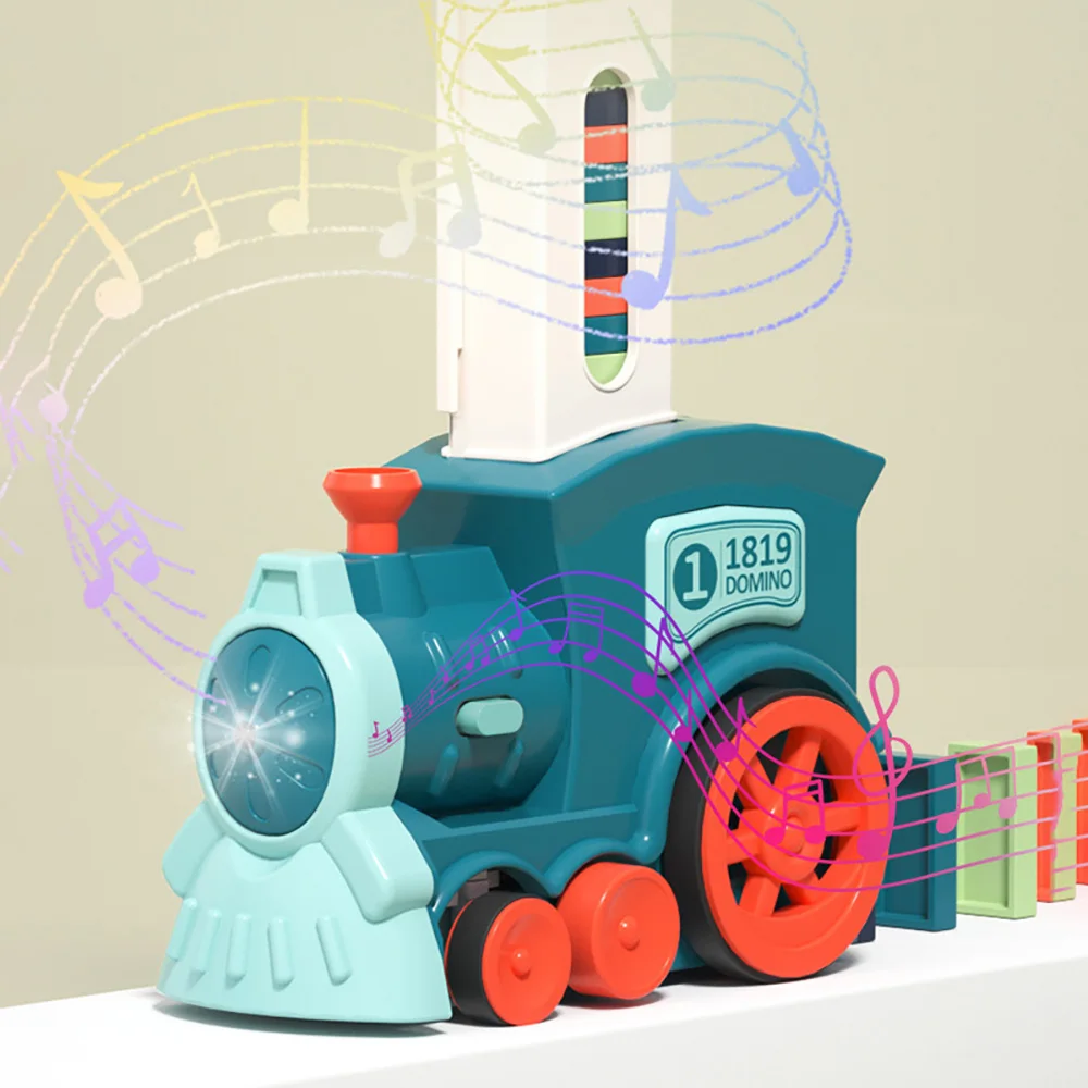 The electric 120pcs domino train is automatically placed on the children’s sound and light educational toy car
The electric 120pcs domino train is automatically placed on the children’s sound and light educational toy car