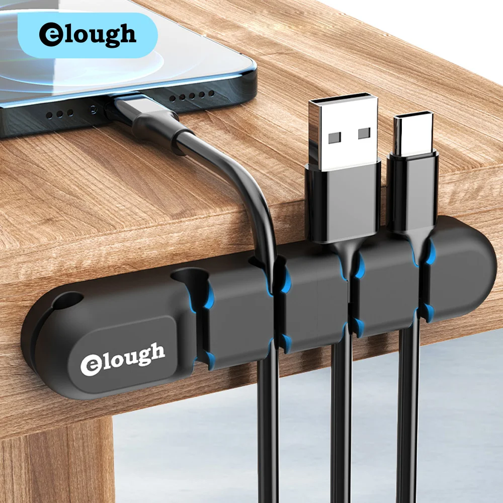Elough Cable Organizer Silicone USB Cable Winder Desktop Tidy Management Clips Cable Holder for Mouse Headphone Wire Organizer
Elough Cable Organizer Silicone USB Cable Winder Desktop Tidy Management Clips Cable Holder for Mouse Headphone Wire Organizer