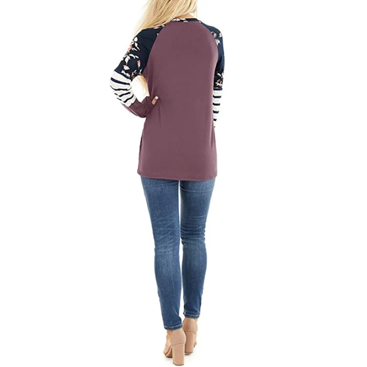 T-shirts Women Striped Patchwork Print Long Sleeve Autumn Spring Tops O-neck Women Clothing T Shirts Casual Plus Size Shirt
T-shirts Women Striped Patchwork Print Long Sleeve Autumn Spring Tops O-neck Women Clothing T Shirts Casual Plus Size Shirt