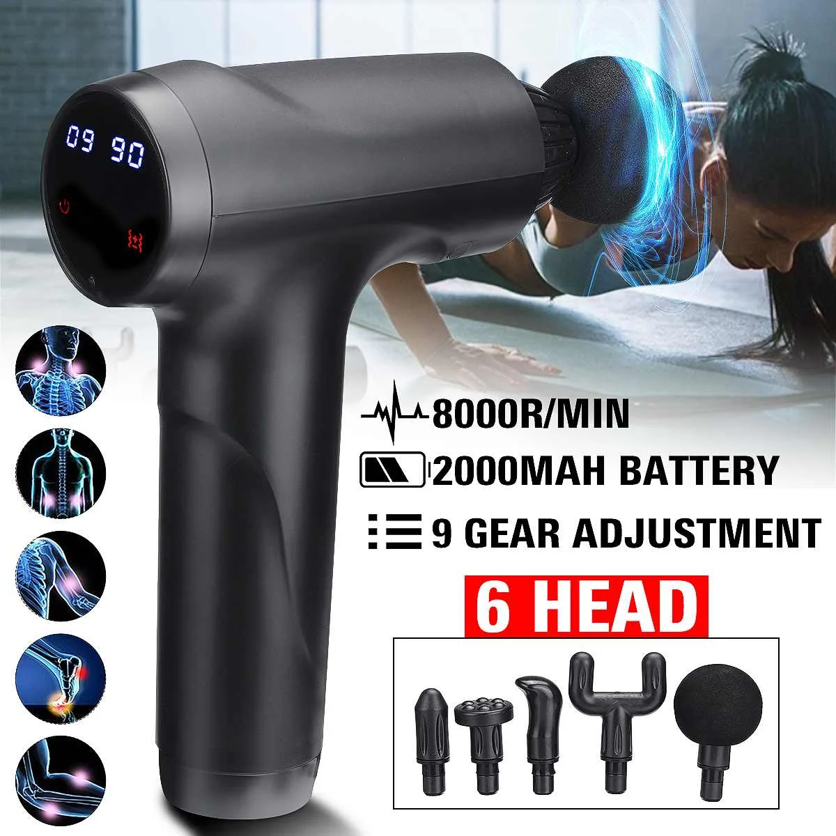 High frequency Massage gun Rechargeable muscle relax body relaxation Electric massager with portable bag for fitness Pain Relief
High frequency Massage gun Rechargeable muscle relax body relaxation Electric massager with portable bag for fitness Pain Relief