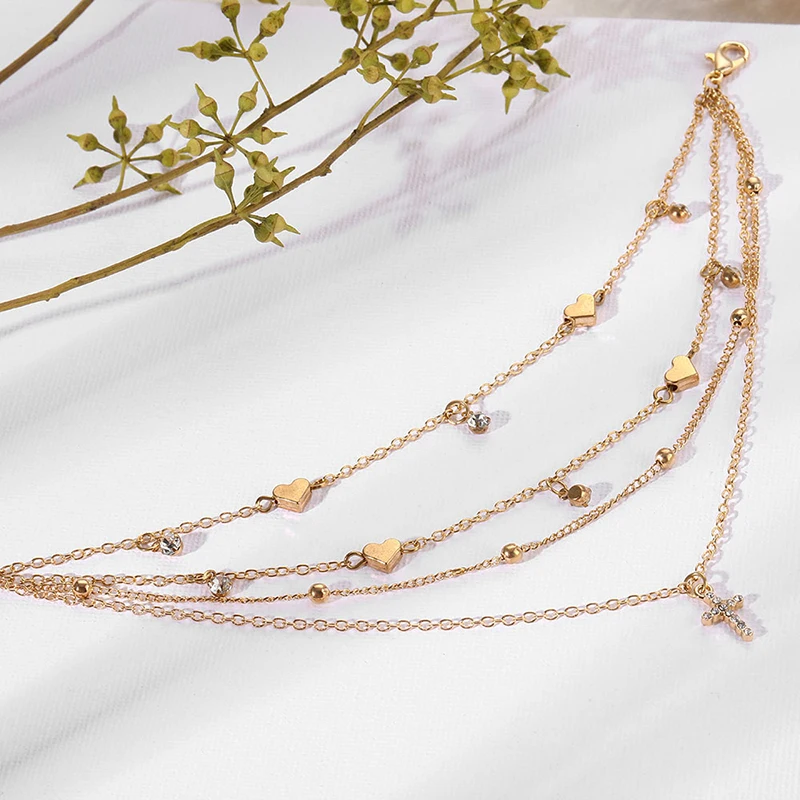 Women's Anklet Bohemian Layered Cross Anklet 2021 Summer Beach Anklets On Foot Ankle Bracelets For Women Leg Chain Jewelry Gifts
Women's Anklet Bohemian Layered Cross Anklet 2021 Summer Beach Anklets On Foot Ankle Bracelets For Women Leg Chain Jewelry Gifts