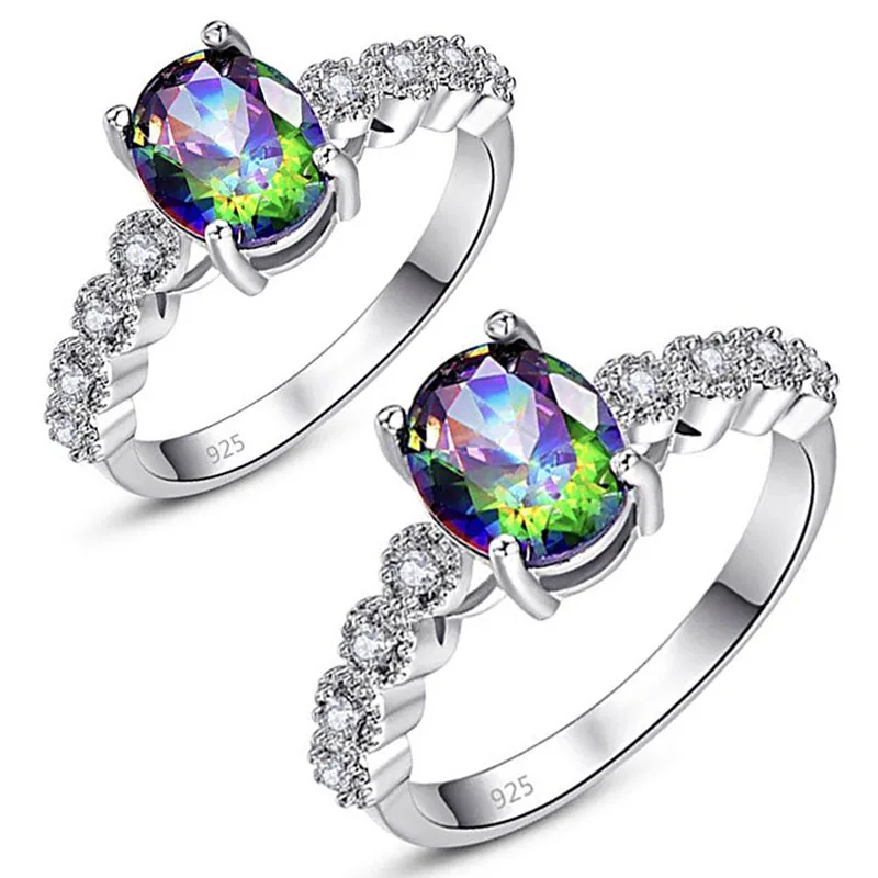 MFY Popular Ladies Silver Color Oval White Colorful Crystal Rhinestone Zircon Ring For Women Wedding Jewelry Female Accessories
MFY Popular Ladies Silver Color Oval White Colorful Crystal Rhinestone Zircon Ring For Women Wedding Jewelry Female Accessories