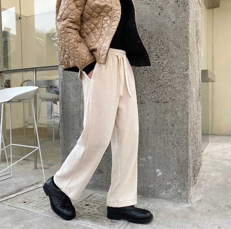 2020 Autumn And Winter New Youth Popular Loose Solid Color Striped Thickened Drawstring Pants Fashion Casual Drawstring Pants
2020 Autumn And Winter New Youth Popular Loose Solid Color Striped Thickened Drawstring Pants Fashion Casual Drawstring Pants