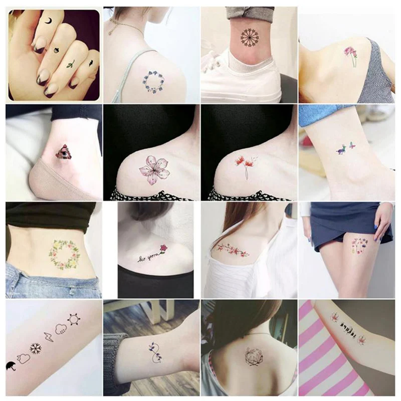 20pcs Fake Tattoo Sticker on the Body Temporary Woman Waterproof Random Style Girl Art Temporal Tattoos | Красота и здоровье