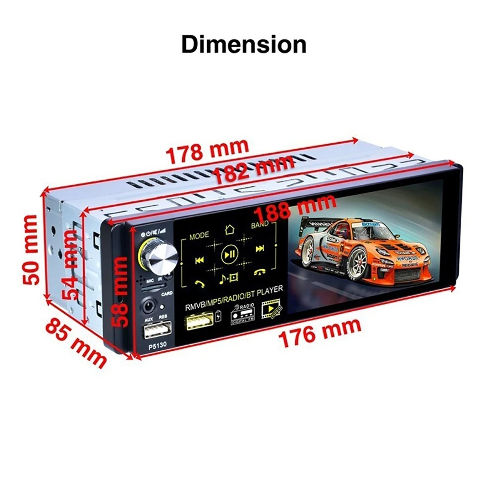 7805 Single Din 4.1 Inch HD Touch Screen Car MP5 Player MP3 Bluetooth USB AUX Stereo Hands-free Reversing Video Player
7805 Single Din 4.1 Inch HD Touch Screen Car MP5 Player MP3 Bluetooth USB AUX Stereo Hands-free Reversing Video Player