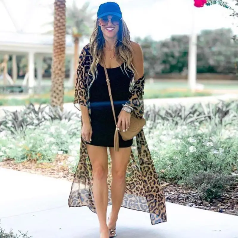 Chiffon Leopard Point Blouse Swimsuit Cover Up Beach Wear New Polyester on Vacation Sexy Bikini Sunscreen Smock Women's Summer
Chiffon Leopard Point Blouse Swimsuit Cover Up Beach Wear New Polyester on Vacation Sexy Bikini Sunscreen Smock Women's Summer