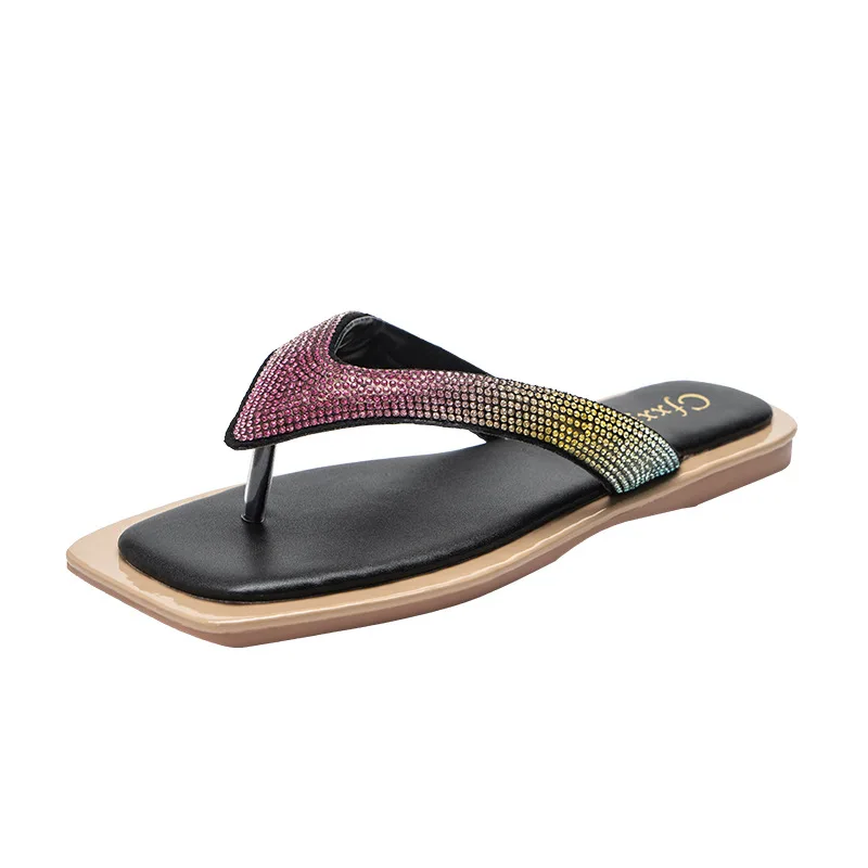 Hot Sale Fashion Woman Flip Flops Colorful Rhinestone Sandals Soft PU Leather Beach Slide Plus Size 42 Ladies Slippers Girl Shoe
Hot Sale Fashion Woman Flip Flops Colorful Rhinestone Sandals Soft PU Leather Beach Slide Plus Size 42 Ladies Slippers Girl Shoe