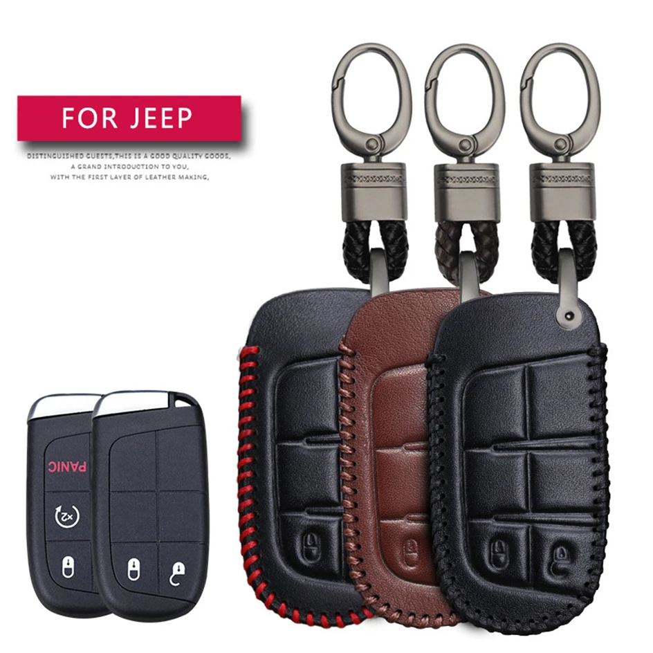 For Jeep Renegade Grand Cherokee Compass 2017 2018 Wrangler JK Car Key Protection Shell Key Case Cover Leather Keyring Shell
For Jeep Renegade Grand Cherokee Compass 2017 2018 Wrangler JK Car Key Protection Shell Key Case Cover Leather Keyring Shell