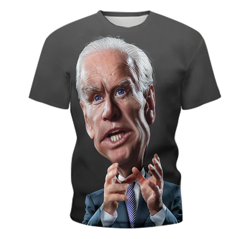 2021 summer new men's T-shirt 3D spoof Biden graphic print T-shirt youth casual hip-hop round neck short-sleeved shirt
2021 summer new men's T-shirt 3D spoof Biden graphic print T-shirt youth casual hip-hop round neck short-sleeved shirt