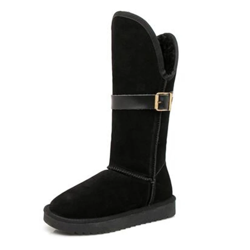 Cow leather inside increased winter snow cotton tube female thickening snow boots
Cow leather inside increased winter snow cotton tube female thickening snow boots