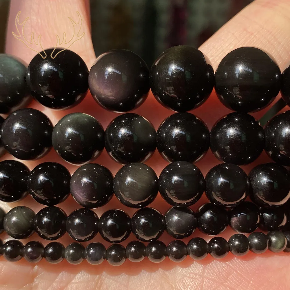 Natural Black Obsidian Stone Beads For Jewelry Making Diy Bracelet Necklace Charm Round Spacer Beads Accessories 4 6 8 10 12mm
Natural Black Obsidian Stone Beads For Jewelry Making Diy Bracelet Necklace Charm Round Spacer Beads Accessories 4 6 8 10 12mm