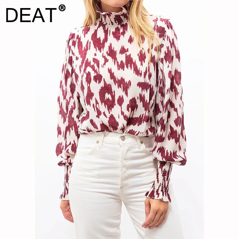 DEAT 2021 new Spring and Autumn casual print slim long sleeve temperament puff sleeve Floral Shirt Top women SL602
DEAT 2021 new Spring and Autumn casual print slim long sleeve temperament puff sleeve Floral Shirt Top women SL602