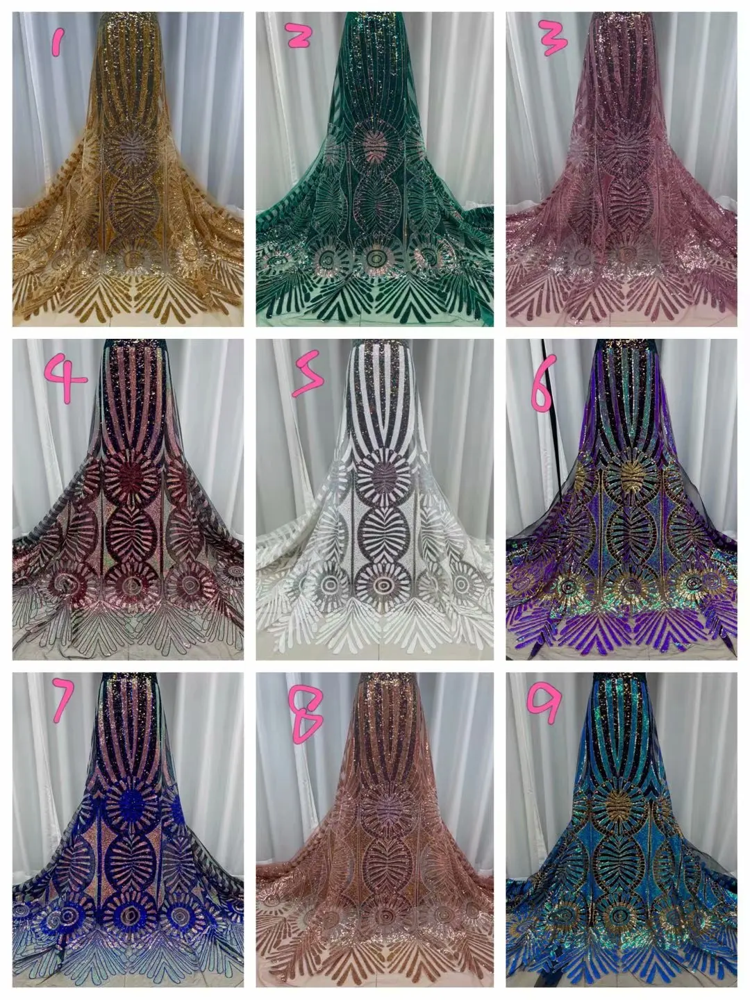 Blue Gold Luxury African French Sequin Velvet Lace Fabric Nigerian Glitter Sequence Lace Fabric For Women Party Dress
Blue Gold Luxury African French Sequin Velvet Lace Fabric Nigerian Glitter Sequence Lace Fabric For Women Party Dress