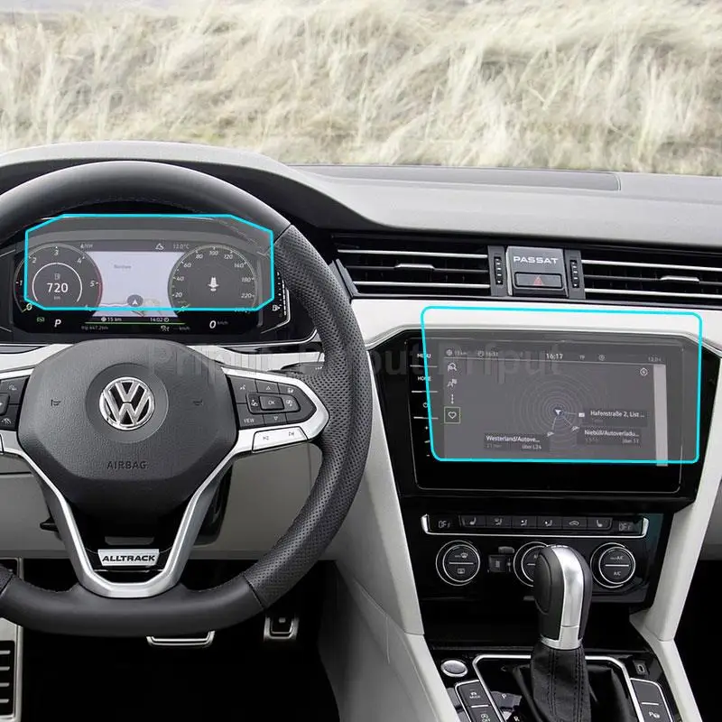 

Закаленное стекло для автомобильной навигации, Защитная пленка для ЖК-экрана, наклейка, защита приборной панели для Volkswagen Passat Alltrack 2020 2021