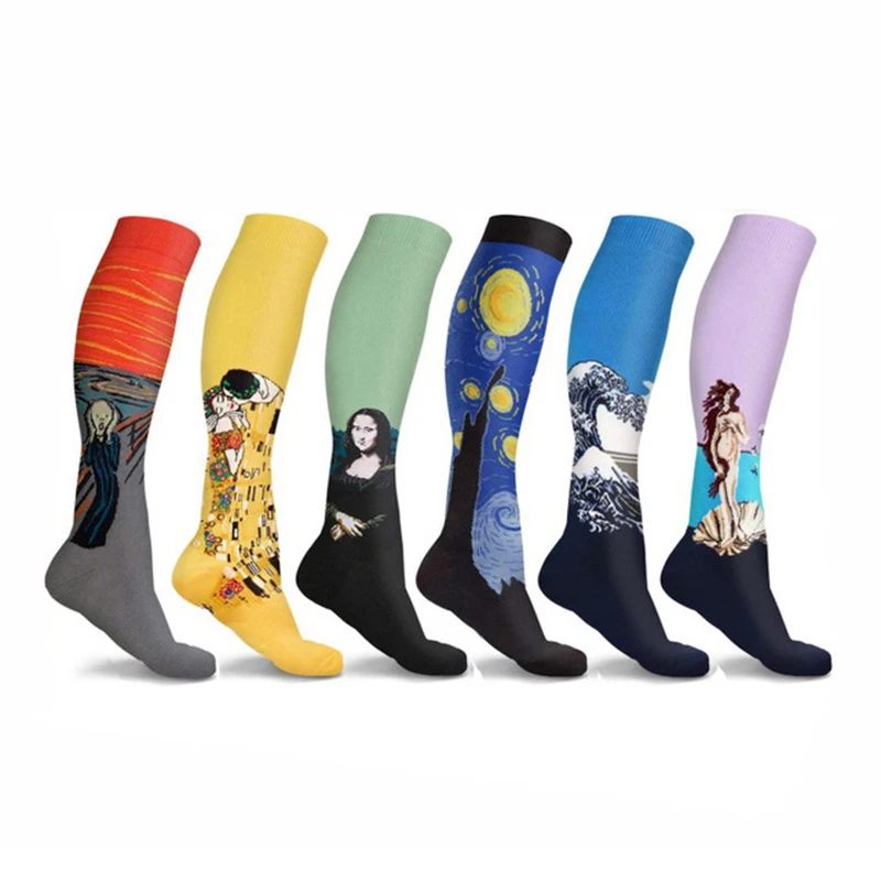 Fashion Printed Compression Socks Women Oil Painting Leg Pressure Sports Stockings Anti Fatigue Pain Relief Varicose Veins Socks
Fashion Printed Compression Socks Women Oil Painting Leg Pressure Sports Stockings Anti Fatigue Pain Relief Varicose Veins Socks