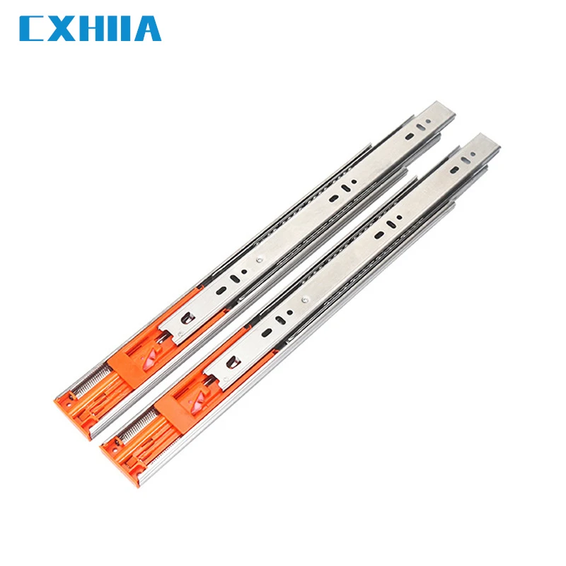 CXHIIA 1 Pair Of Ball Slide Rails For Cushioning Drawers 250-500Mm, 3-Fold Full Extension, Side Mounting, 45 Kg Load Capacity
CXHIIA 1 Pair Of Ball Slide Rails For Cushioning Drawers 250-500Mm, 3-Fold Full Extension, Side Mounting, 45 Kg Load Capacity
