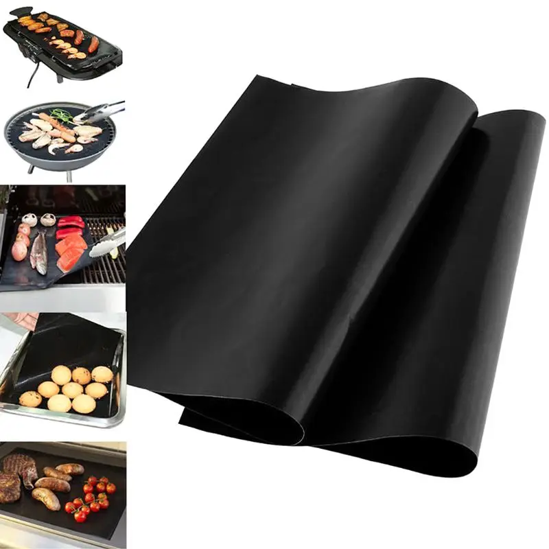 33x40cm Reusable Non-stick BBQ Grill Mat 0.08mm Thick PTFE Barbecue Baking Liners Cook Pad Microwave Oven Tool | Дом и сад