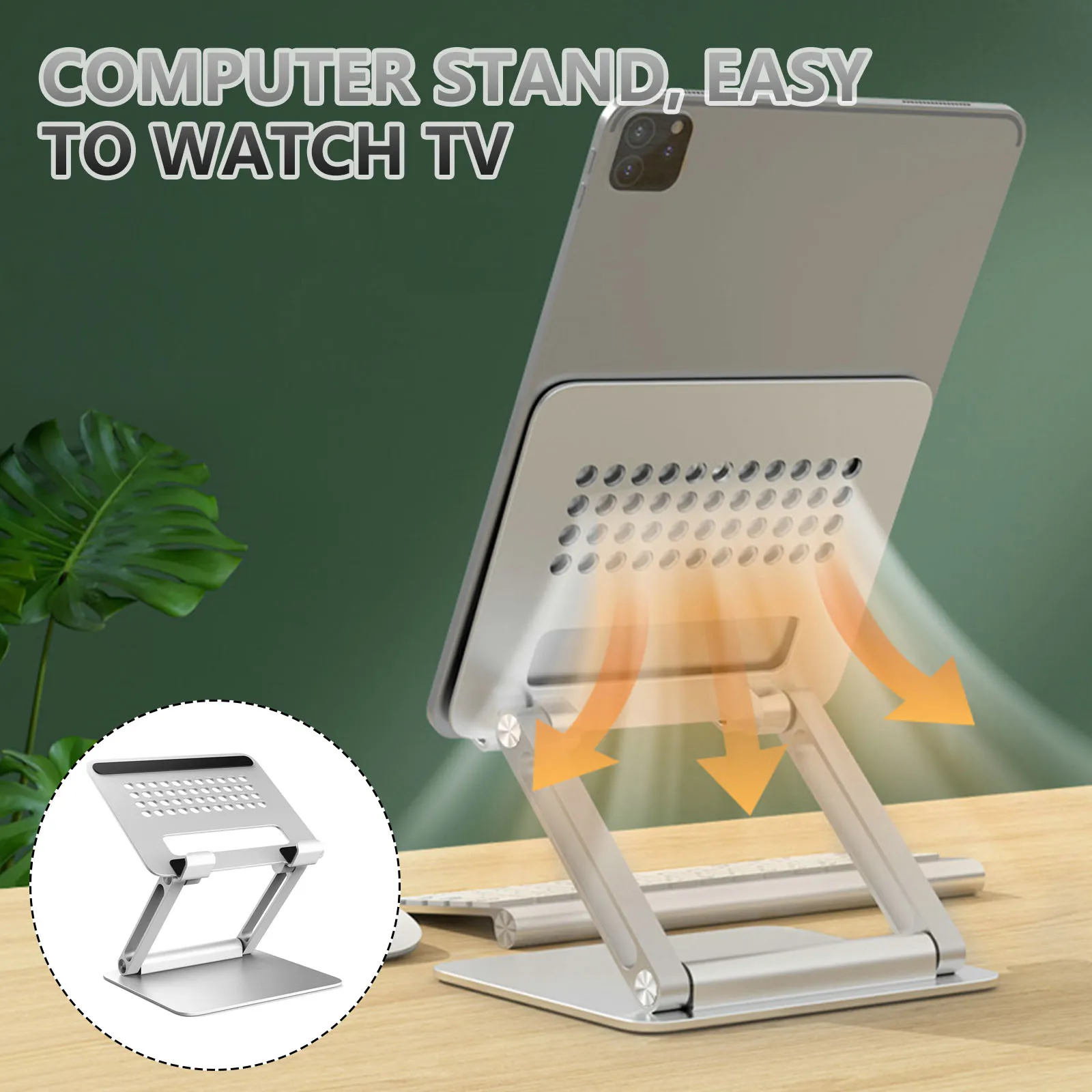 Laptop Stand Aluminium Alloy Adjustable , Laptop Holder Multi-Angle Stand Heat Release Foldable Laptop Notebook Stand
Laptop Stand Aluminium Alloy Adjustable , Laptop Holder Multi-Angle Stand Heat Release Foldable Laptop Notebook Stand