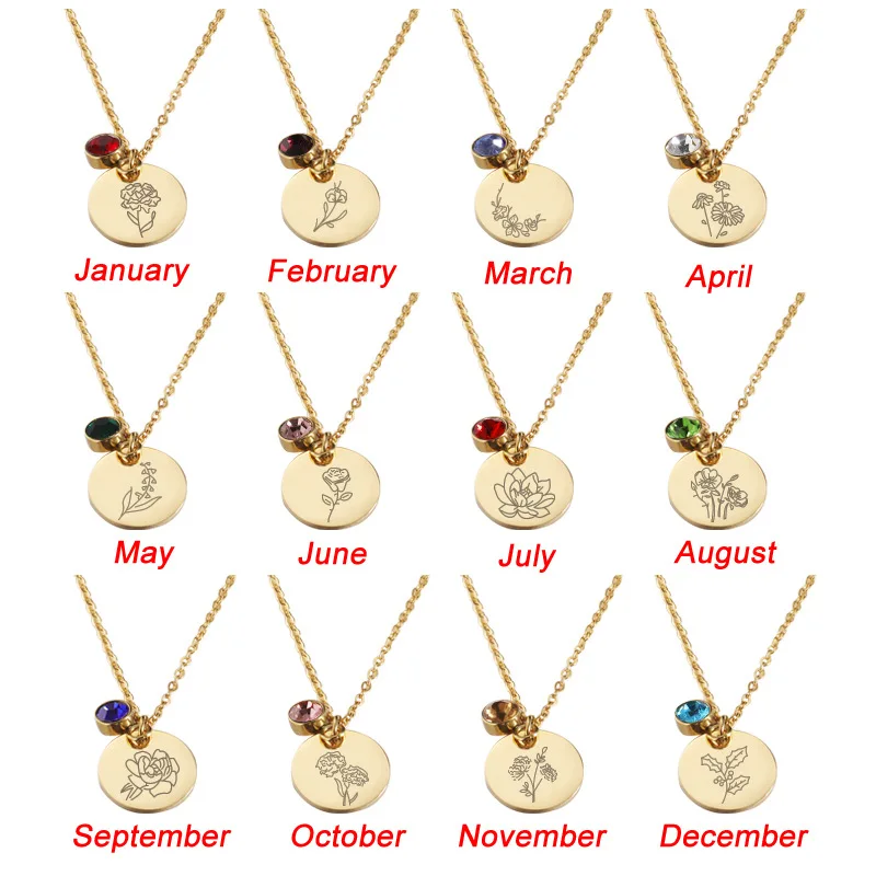 Stainless Steel Birth Month Flower Necklace Delicate Birth Flowers Necklace Peony Rose Holly Necklace Women Jewelry
Stainless Steel Birth Month Flower Necklace Delicate Birth Flowers Necklace Peony Rose Holly Necklace Women Jewelry