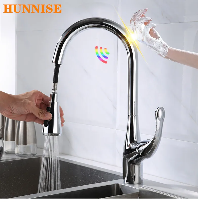 Chrome Touch Kitchen Faucets Fashion Pull Out Kitchen Mixer Tap Brass Kitchen Sink Faucet Smart Sensor Touch Kitchen Faucets
Chrome Touch Kitchen Faucets Fashion Pull Out Kitchen Mixer Tap Brass Kitchen Sink Faucet Smart Sensor Touch Kitchen Faucets