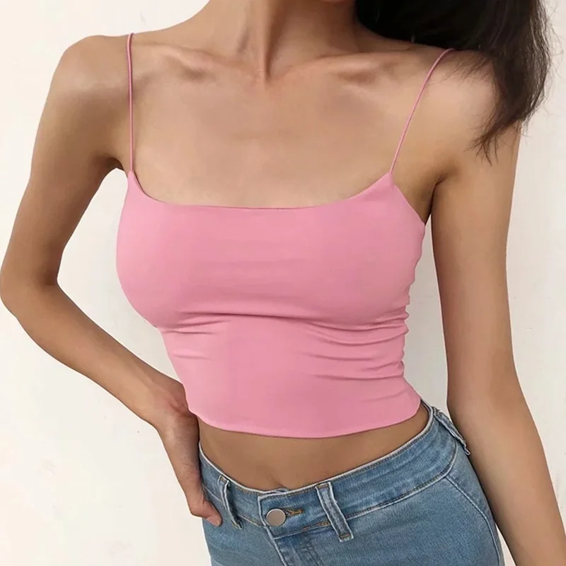 2021 Summer New Tank Top Women Solid Color Thin Sling Sexy Women's Tops Short U-neck Slim Bottoming Vest Top for Women
2021 Summer New Tank Top Women Solid Color Thin Sling Sexy Women's Tops Short U-neck Slim Bottoming Vest Top for Women