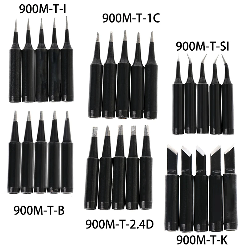 5*Soldering Iron Tips Metal Tip 900M-T SI/I/B/K/2.4D/1C Welding Tips Head For Hakko Saike 936 852d 909D Welding Tools
5*Soldering Iron Tips Metal Tip 900M-T SI/I/B/K/2.4D/1C Welding Tips Head For Hakko Saike 936 852d 909D Welding Tools