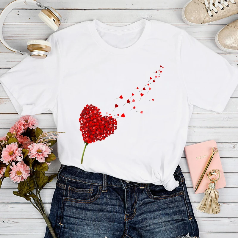 T-shirts Women Printing Love Heart Sweet Valentine 2021 Spring Summer Tshirt Top Lady Print Clothes Stylish 2021 Tee T-Shirt
T-shirts Women Printing Love Heart Sweet Valentine 2021 Spring Summer Tshirt Top Lady Print Clothes Stylish 2021 Tee T-Shirt
