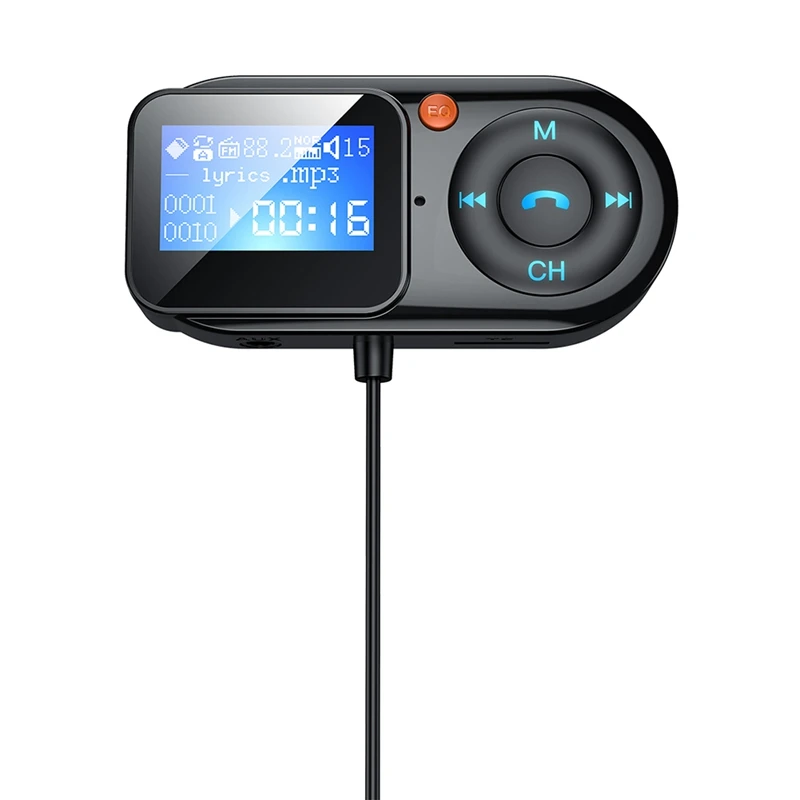 Автомобильный FM-передатчик, беспроводной музыкальный MP3-плеер Bluetooth 5,0, автомобильный комплект громкой связи, стерео аудио адаптер TF 3,5 мм
Автомобильный FM-передатчик, беспроводной музыкальный MP3-плеер Bluetooth 5,0, автомобильный комплект громкой связи, стерео аудио адаптер TF 3,5 мм