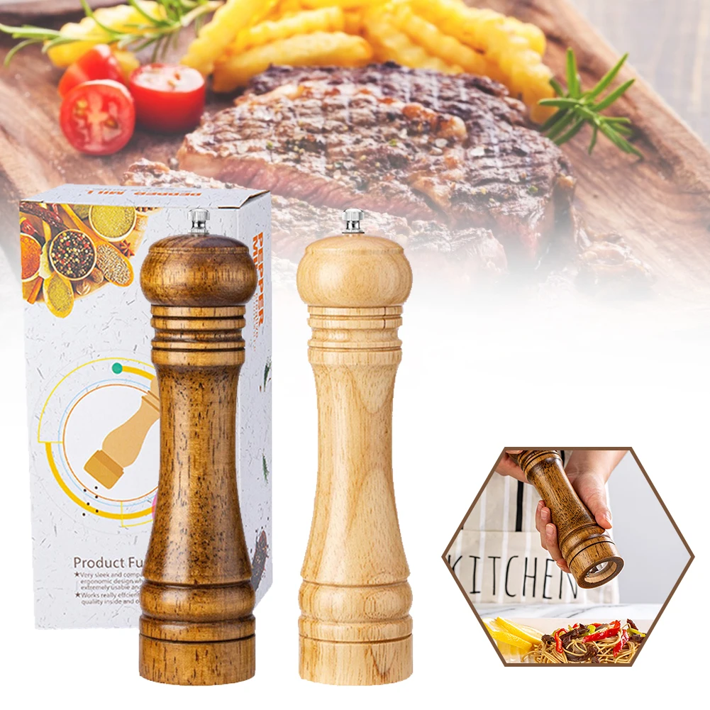 Lovely 2Pcs 8inch Salt&Pepper Mills Solid Wood Pepper Grinder Salt Shaker Fine & Coarse Adjustable Ceramic Rotor Kitchen Gadget
Lovely 2Pcs 8inch Salt&Pepper Mills Solid Wood Pepper Grinder Salt Shaker Fine & Coarse Adjustable Ceramic Rotor Kitchen Gadget