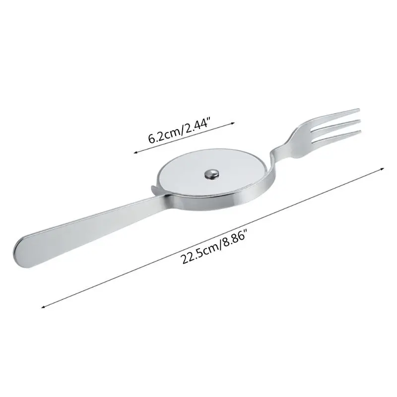 Stainless Steel Pizza Knife With Fork Cutting Wheel Home Kitchen Tool Pastry Slicer Cutter
Stainless Steel Pizza Knife With Fork Cutting Wheel Home Kitchen Tool Pastry Slicer Cutter