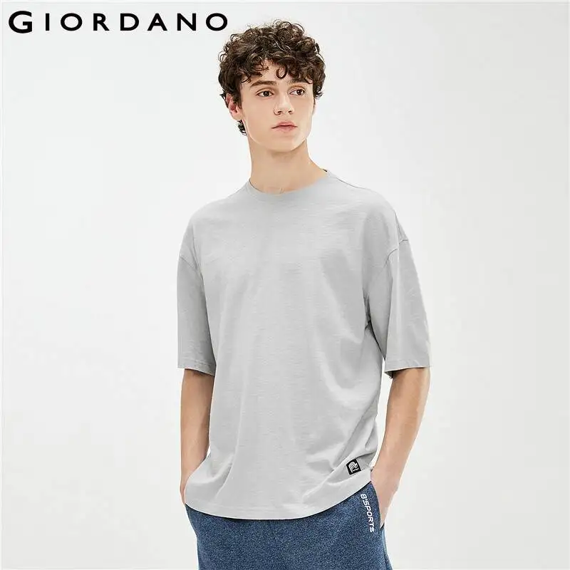 Giordano Men Tshirts Slub Cotton Dropped Shoulder Tee Shirts Short Sleeves Loose Soild Casual Summer Poleras Hombre 13021005
Giordano Men Tshirts Slub Cotton Dropped Shoulder Tee Shirts Short Sleeves Loose Soild Casual Summer Poleras Hombre 13021005